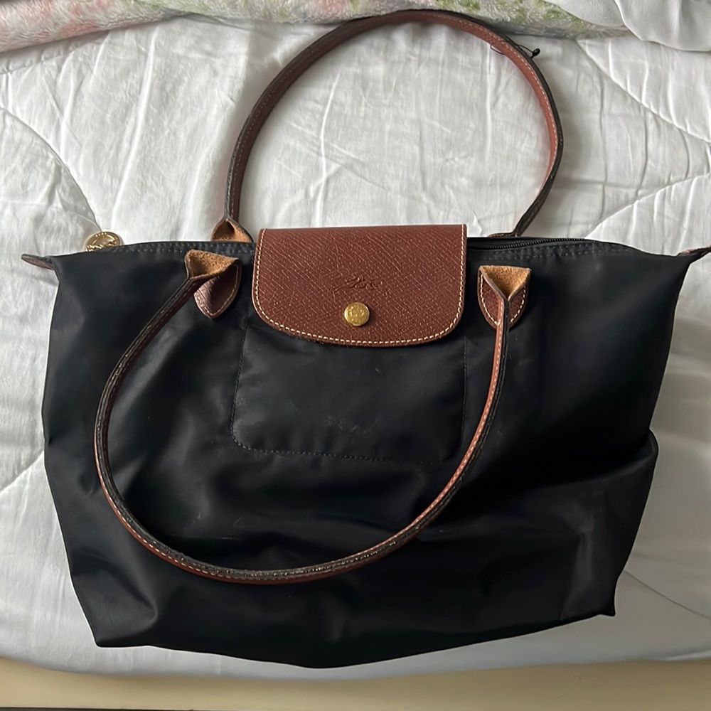 Black long champ bag